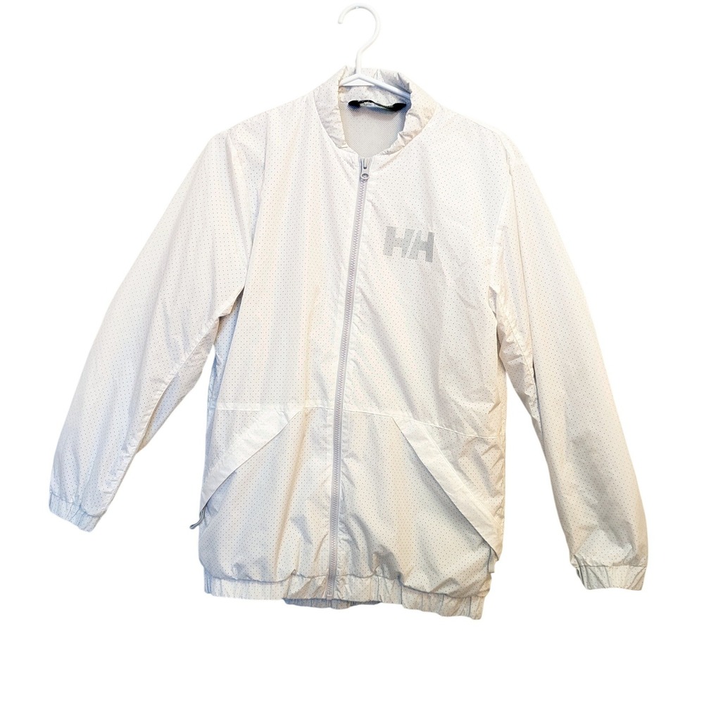Helly Hansen Jacket Women's  M White Polka‎ Dot Windbreaker Zip Lightweight